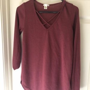 Maroon long sleeve